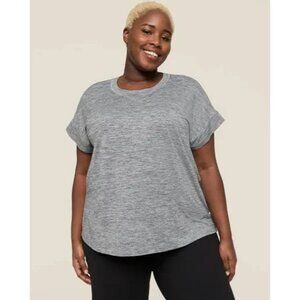 Lane Bryant size 22/24 Plus Size Livi Soft Crew-Neck Tee Grey New